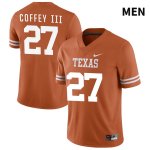 Texas Longhorns Men's #27 JD Coffey III Authentic Orange NIL 2022 College Football Jersey IZY04P7A